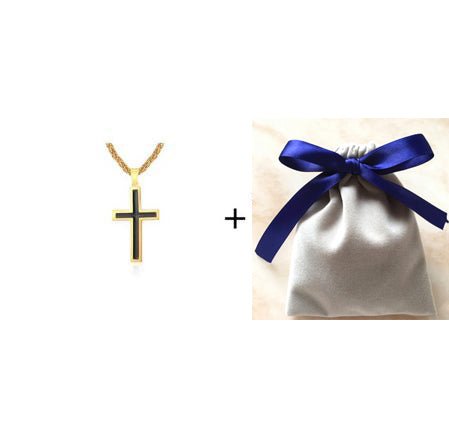 18K Gold and Silver Cross Necklace - Necklaces -  Trend Goods