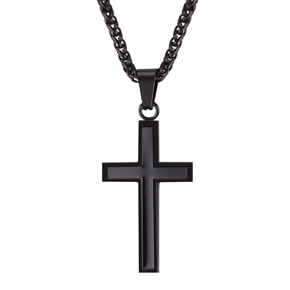 18K Gold and Silver Cross Necklace - Necklaces -  Trend Goods