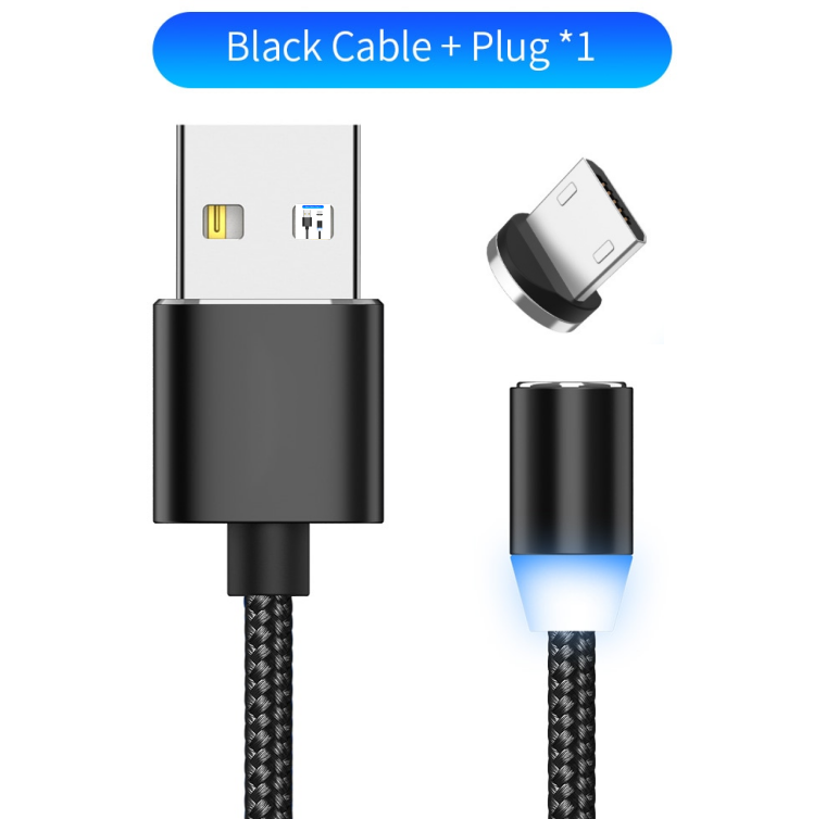 Magnetic LED charging cable 1m - Phone Cables -  Trend Goods