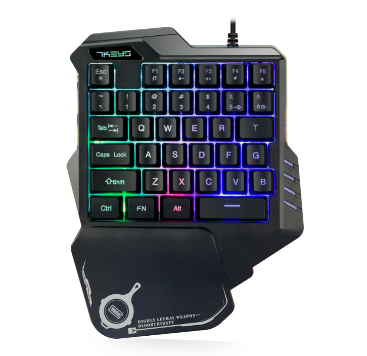 Portable One-Handed Mechanical Gaming Keyboard RGB Backlit - Gaming Gear -  Trend Goods