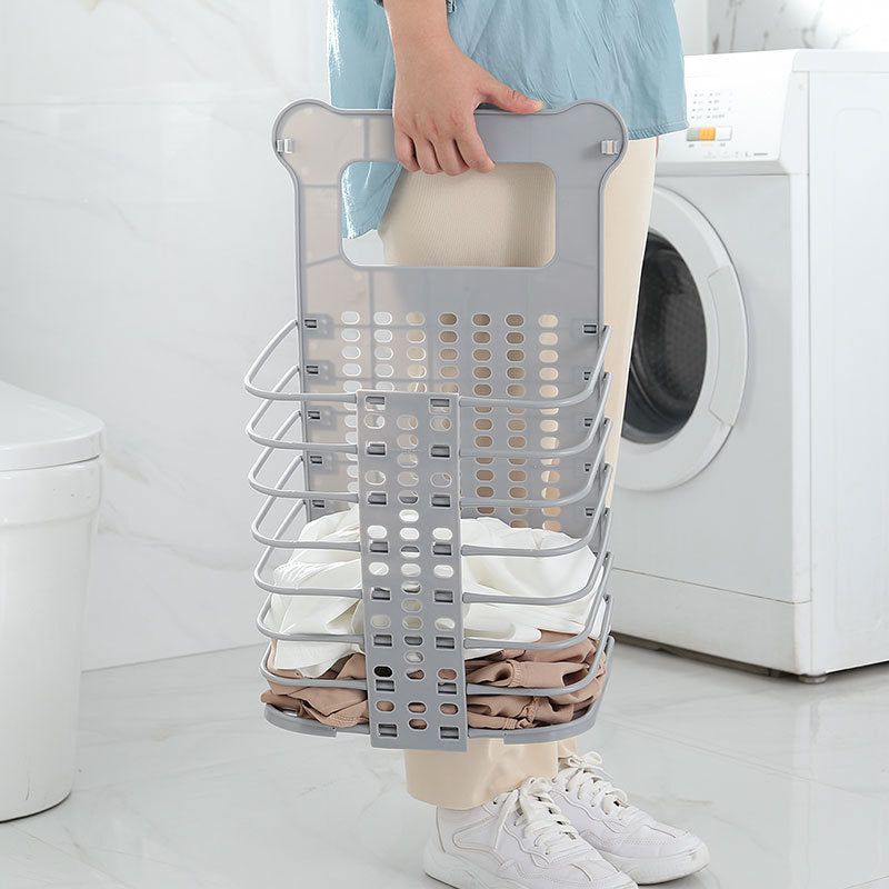 Foldable Laundry Storage Basket With Handle - Bathroom Organizers -  Trend Goods