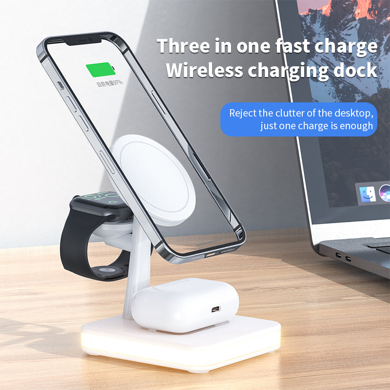 4 In 1 Magnetic Wireless Charger Stand Fast Charging Dock Station - Wireless Chargers -  Trend Goods