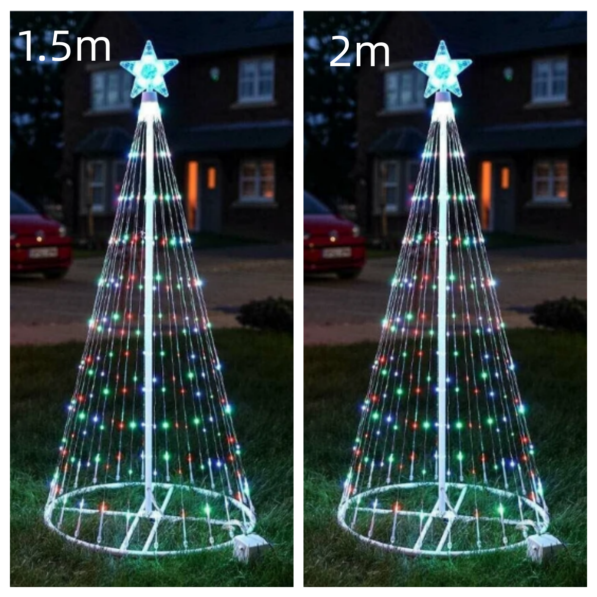 Multi Color LED Animated Outdoor Christmas Tree Lights Christmas Garden Decorations - Holiday Decorations -  Trend Goods