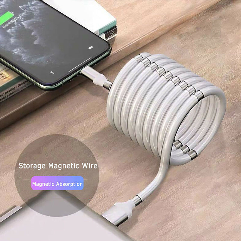 New Magic Rope Magnetic Absorption Data Cable - Phone Cables -  Trend Goods