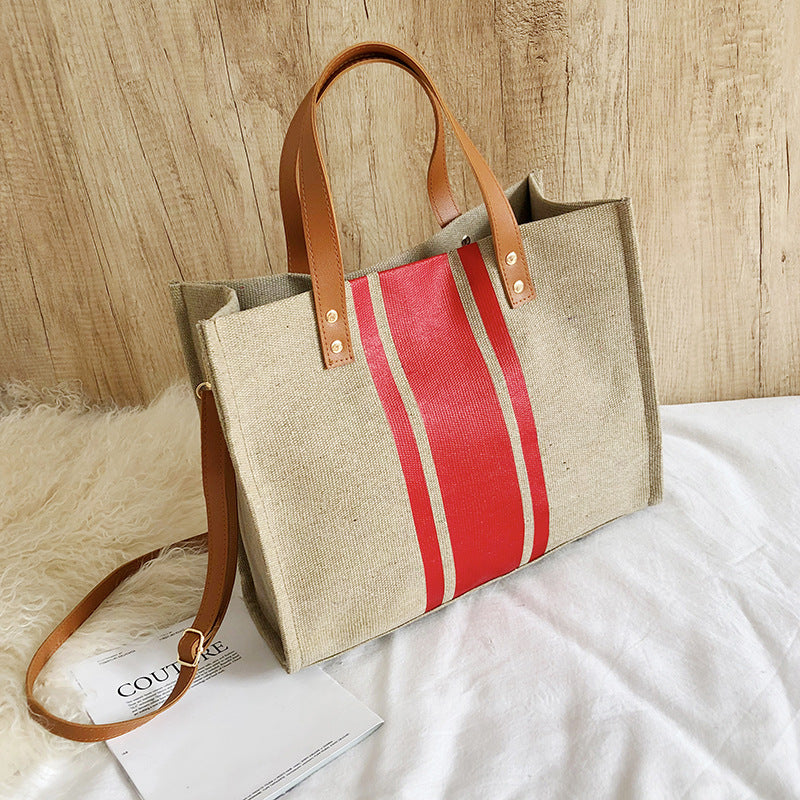 Tote Bag with Stripes - Totes -  Trend Goods