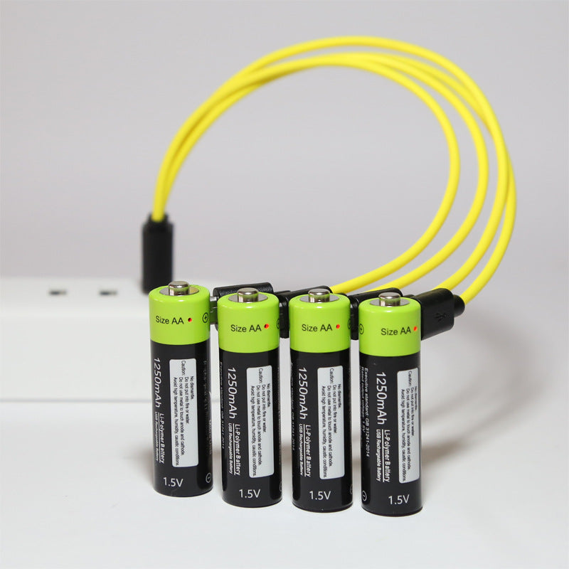 USB Rechargeable Lithium Battery 1.5V Four Sections Charging Cable Set - Batteries -  Trend Goods