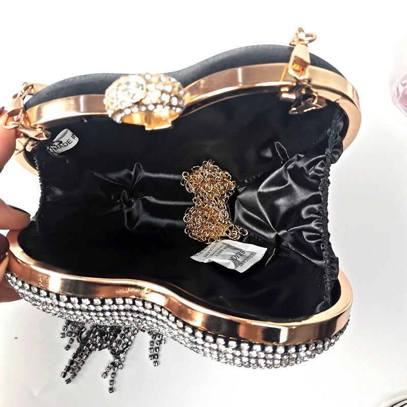 Tassel Inlaid Diamond Handbag - Handbags -  Trend Goods