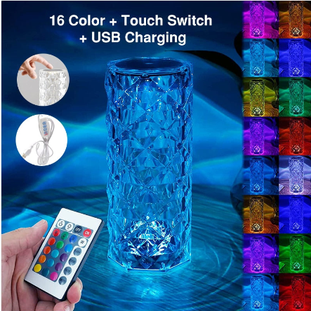 Creative Crystal Diamond Acrylic Table Lamp Rechargeable - Night Lights -  Trend Goods