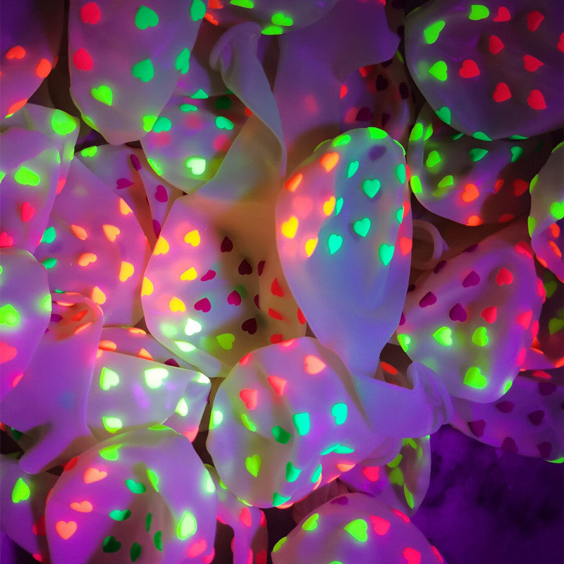 Fluorescent 12inch 2.8g Transparent Wave Point Balloon - Balloons -  Trend Goods