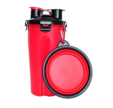 2 In 1 Pet Water Bottle Dispenser Travel Portable Dog Cat Drinking Silicone Bowl - Pet Water Bottles -  Trend Goods