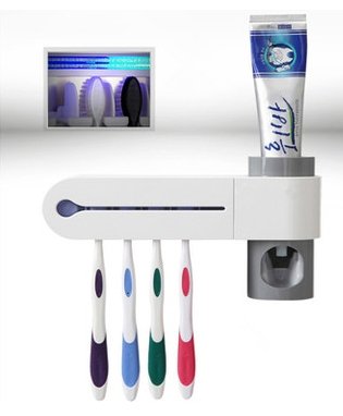 2-in-1 UV Disinfection Toothbrush Holder Automatic Toothpaste Holder - Toothbrush Holders -  Trend Goods