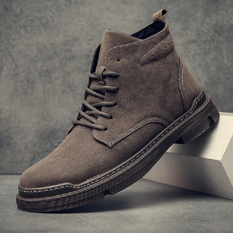 Casual Leather High-Top Boots - Boots -  Trend Goods