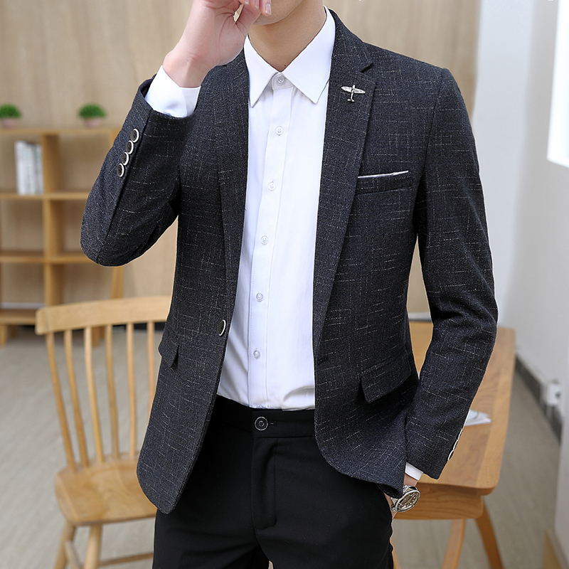 Thin Slim-fit Dark Pattern Jacket - Suit Tops -  Trend Goods