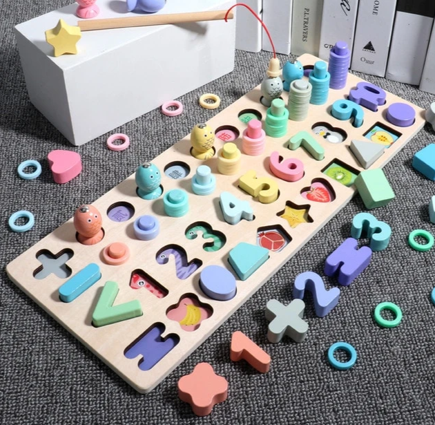 Children Baby Colorful 3D Geometric Alphabet Number Puzzle Educational Toy - Educational Toys -  Trend Goods