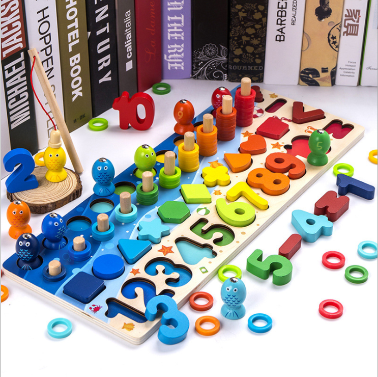 Children Baby Colorful 3D Geometric Alphabet Number Puzzle Educational Toy - Educational Toys -  Trend Goods