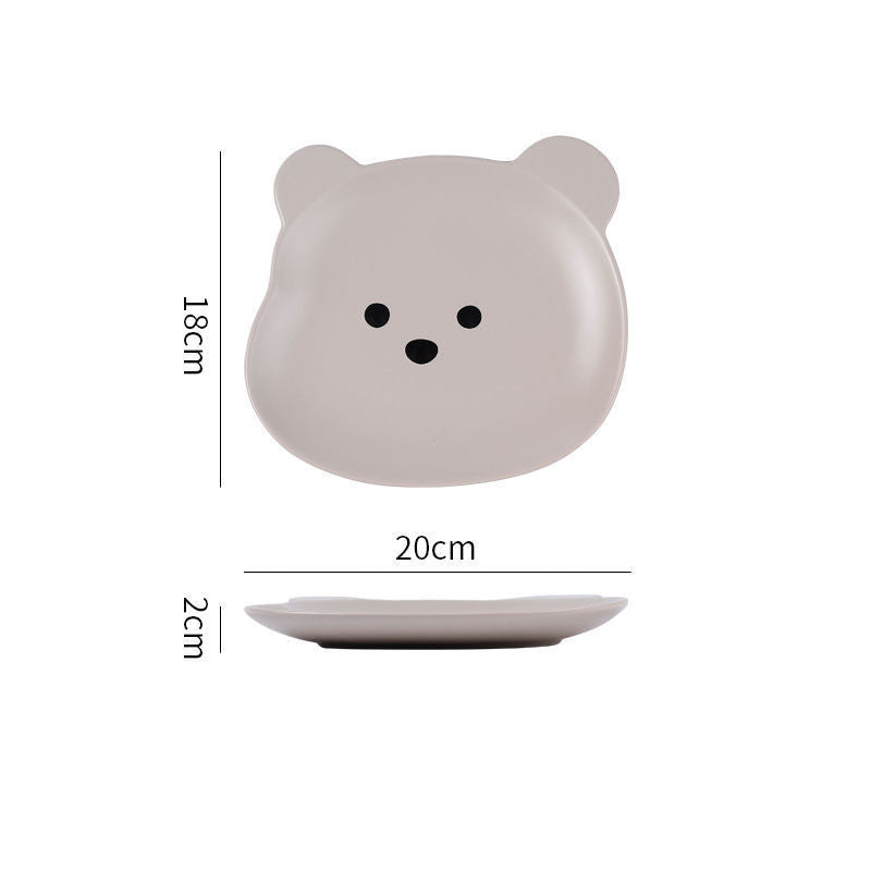 Home Cartoon Cute Bear-shaped Dinner Plate - Plates -  Trend Goods