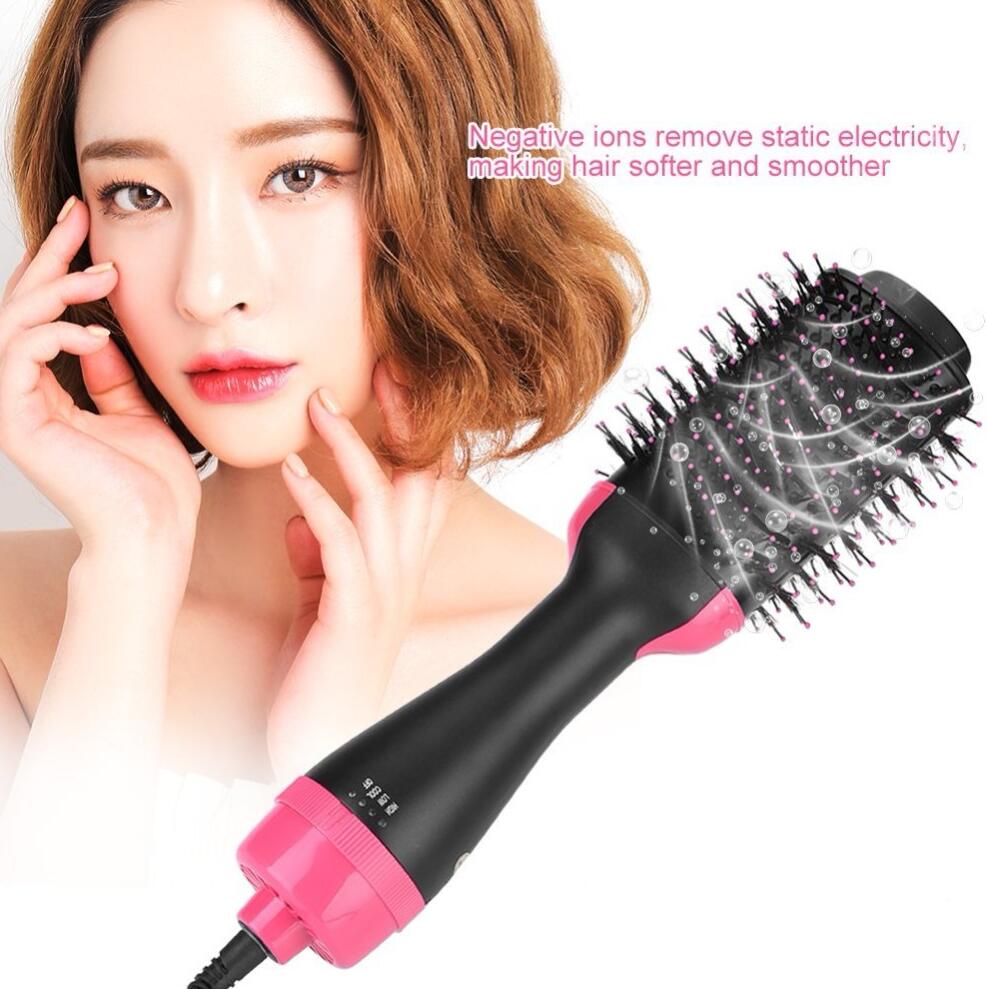 One-Step Electric Hair Dryer Comb Multifunctional Comb Straightener Hair Curling - Hair Brushes -  Trend Goods