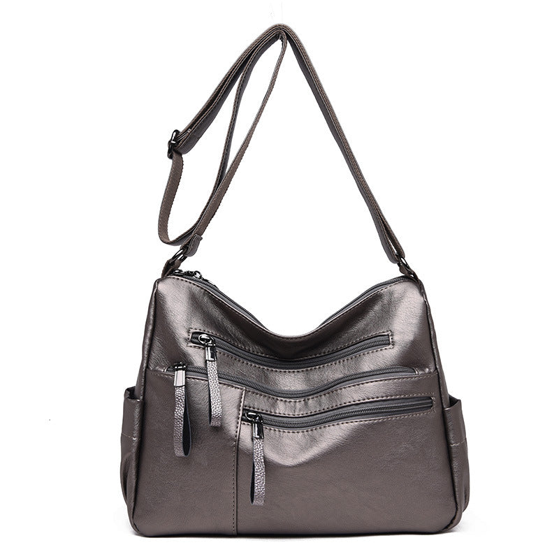 Casual soft leather diagonal bag - Shoulder Bags -  Trend Goods