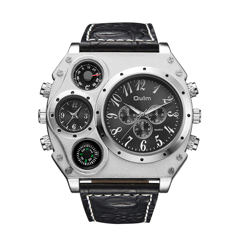 Dual time zone quartz watch for men - Watches -  Trend Goods