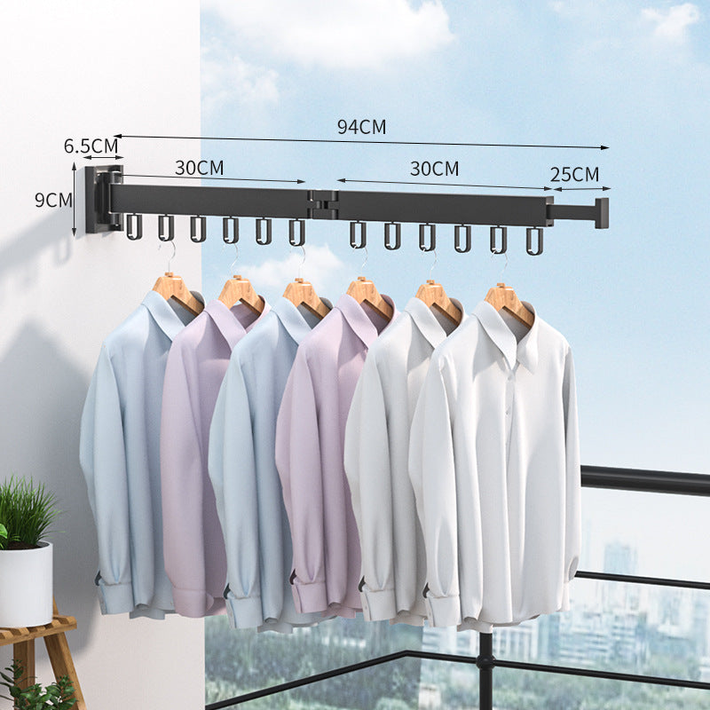 Space Saving Wall Mount Retractable Cloth Drying Rack - Clothes Dryers -  Trend Goods