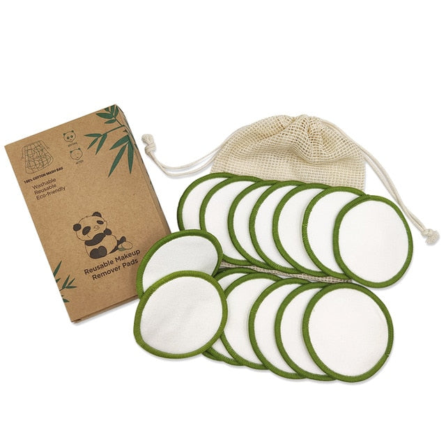 Bamboo Fiber Makeup Remover Pad With Washable Puff - Make-up Tools -  Trend Goods