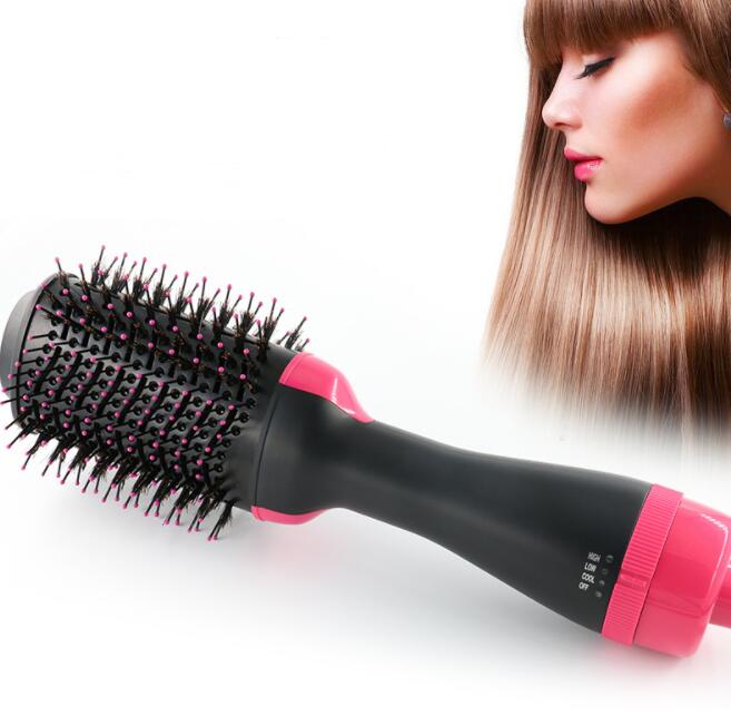 One-Step Electric Hair Dryer Comb Multifunctional Comb Straightener Hair Curling - Hair Brushes -  Trend Goods