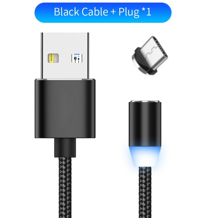 Magnetic LED charging cable 1m - Phone Cables -  Trend Goods