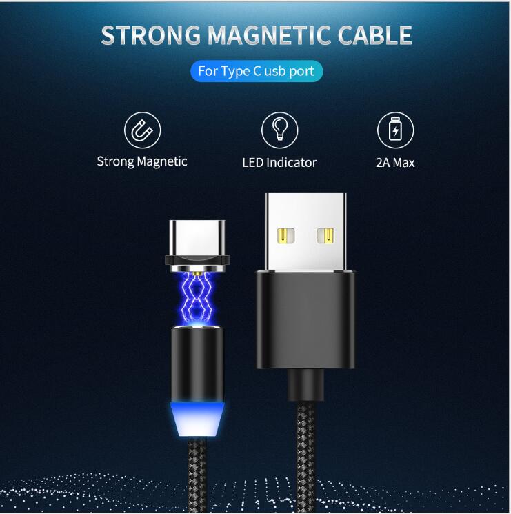 Magnetic LED charging cable 1m - Phone Cables -  Trend Goods