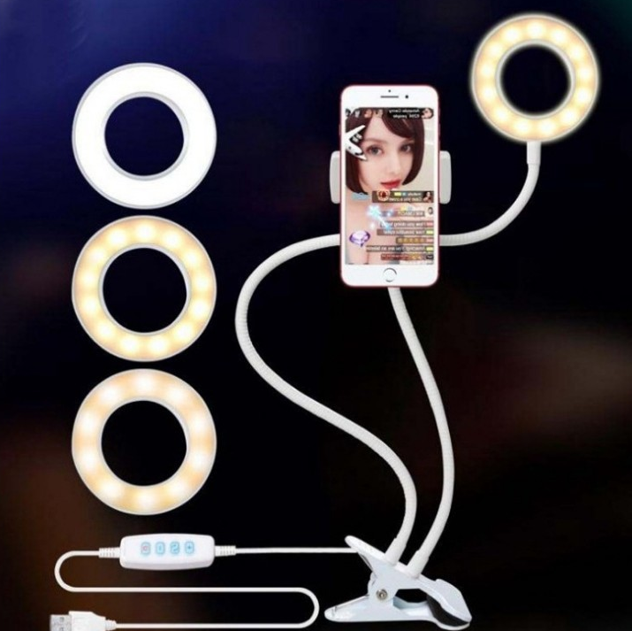 LED Selfie Ring Light for Live Adjustable Makeup Light-8cm Stand - Selfie Lights -  Trend Goods