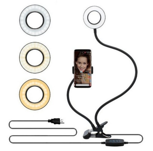 LED Selfie Ring Light for Live Adjustable Makeup Light-8cm Stand - Selfie Lights -  Trend Goods