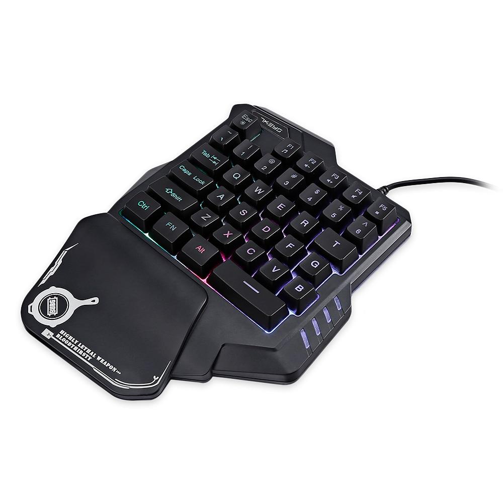 Portable One-Handed Mechanical Gaming Keyboard RGB Backlit - Gaming Gear -  Trend Goods