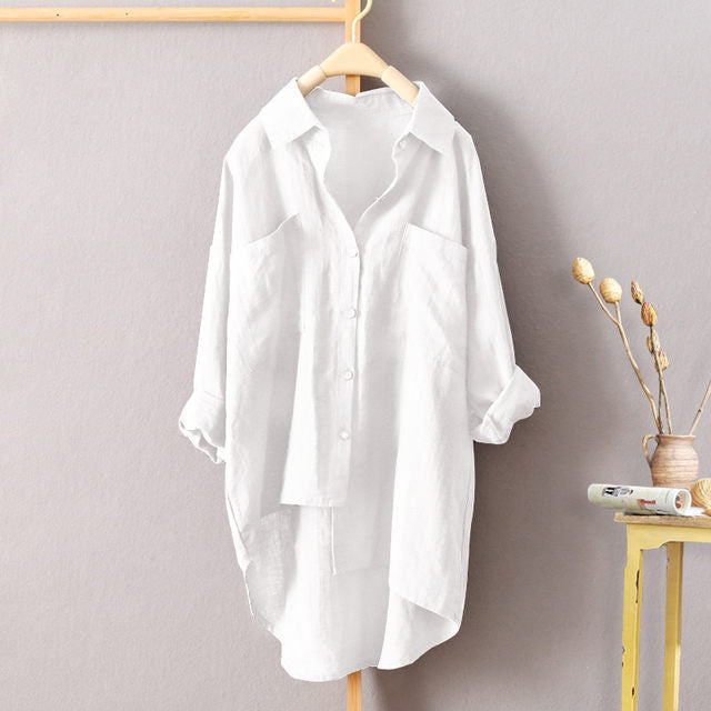Cardigan Double Pocket Long Sleeve Top - Shirts -  Trend Goods