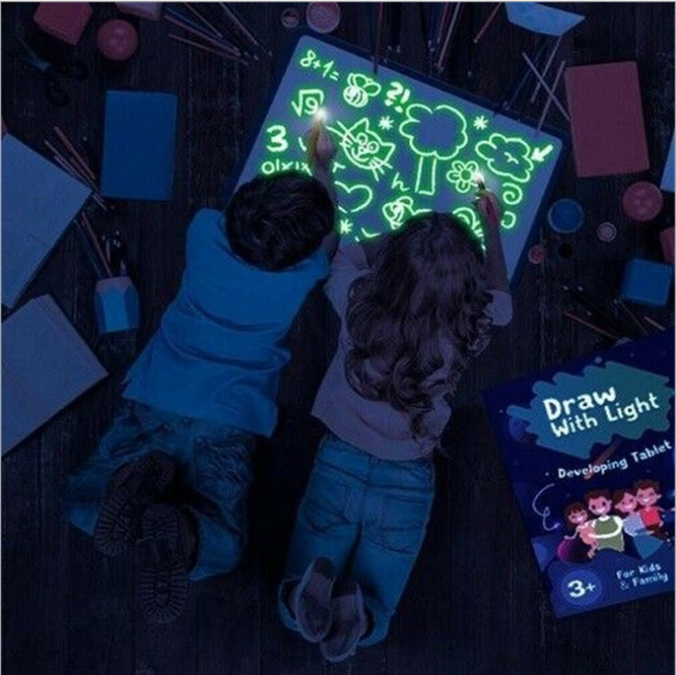 Educational Drawing Pad 3D Magic 8 Light Effects Puzzle Board Sketchpad - Toys & Games -  Trend Goods