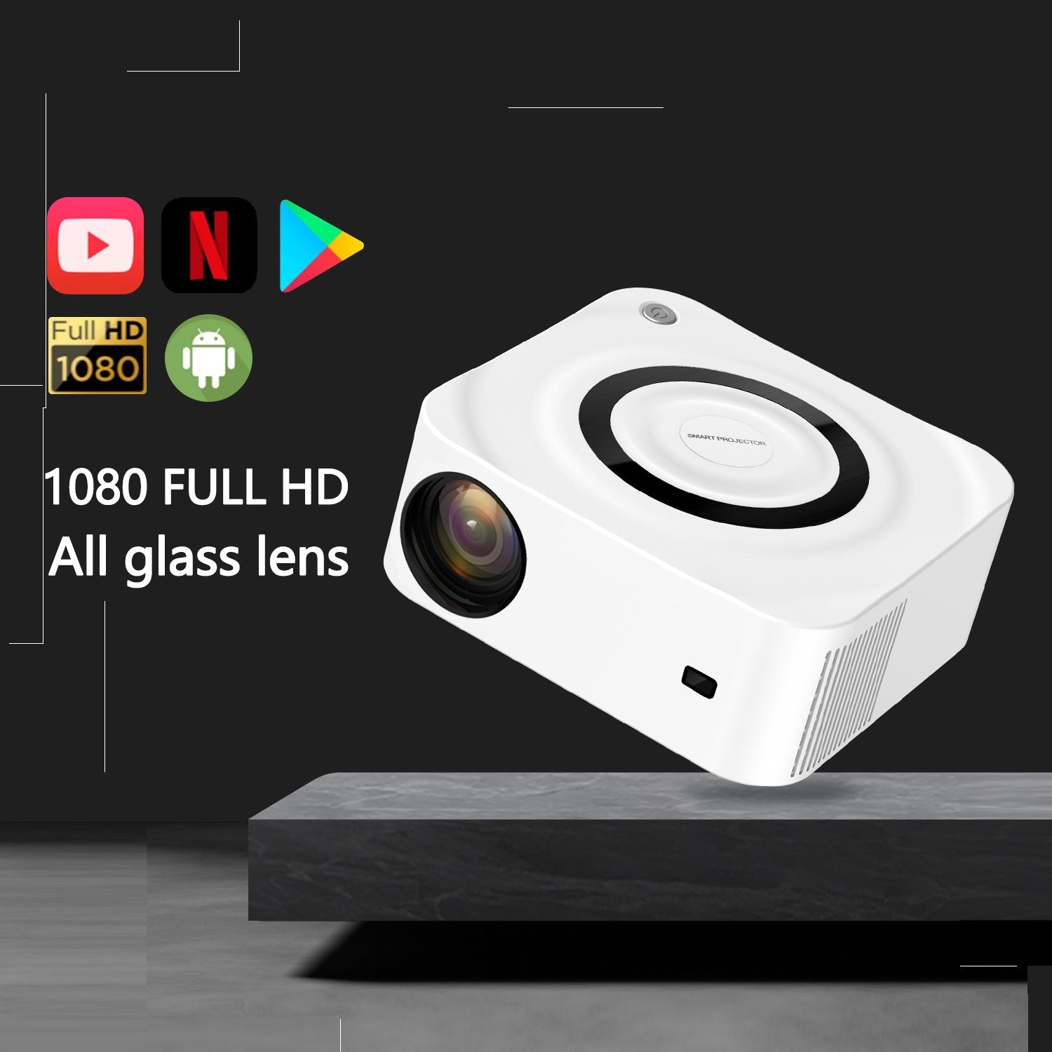 Home HD Projector 1080P Bluetooth WIFI Mobile Smart Projector - Projectors -  Trend Goods