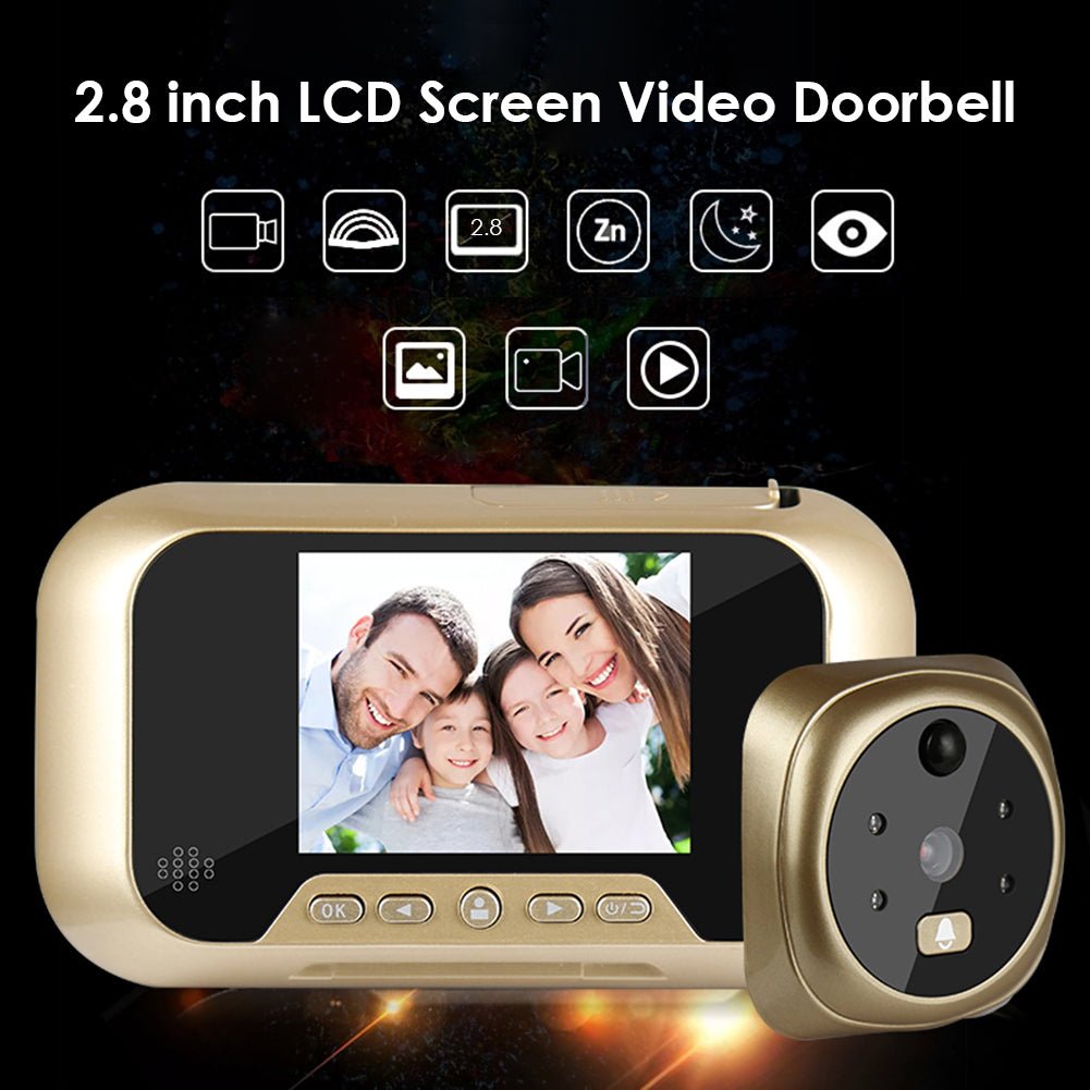 2.8 Inch Infrared Night Vision Camera Intelligent Peephole & Video Doorbell - Smart Home -  Trend Goods