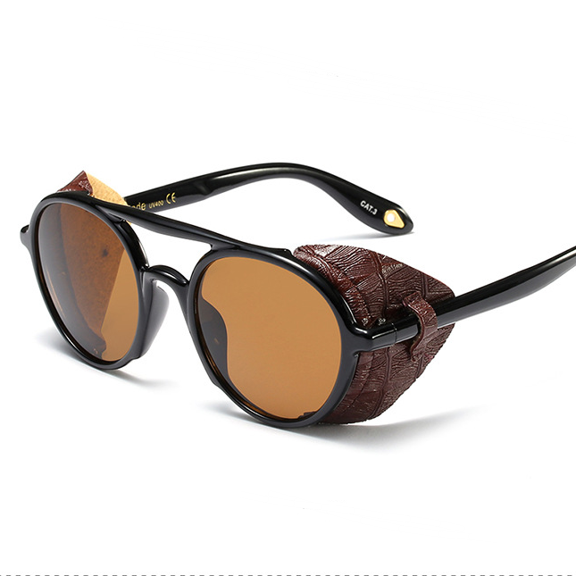 Punk fashion leather decoration tide cool sunglasses - Sunglasses -  Trend Goods