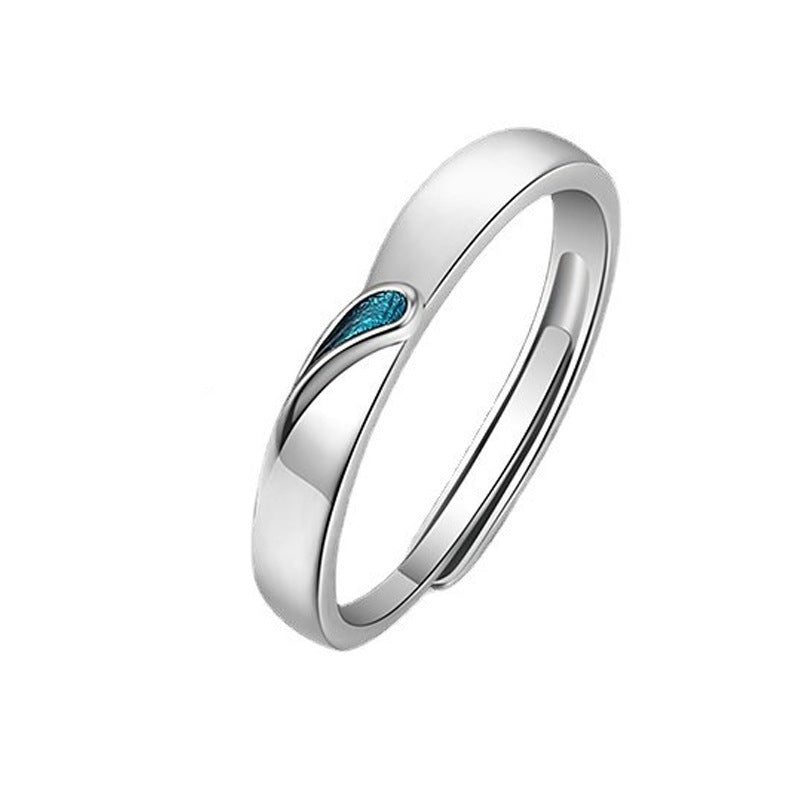 Fashion Blue Tear Ring Drops - Rings -  Trend Goods