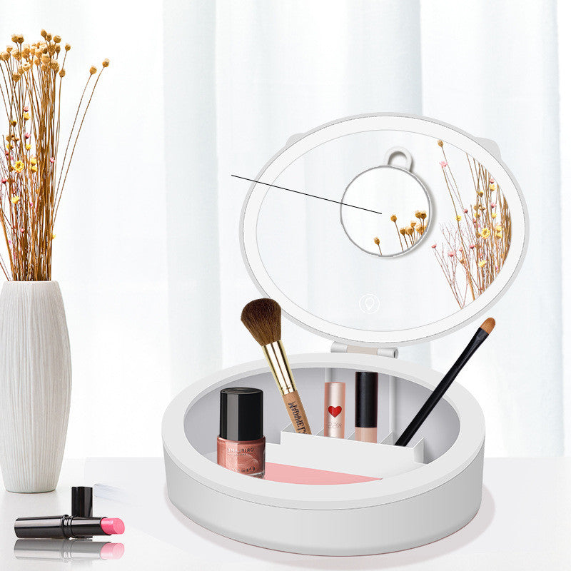 LED Makeup Mirror with Light Storage Box - Make-up Mirrors -  Trend Goods