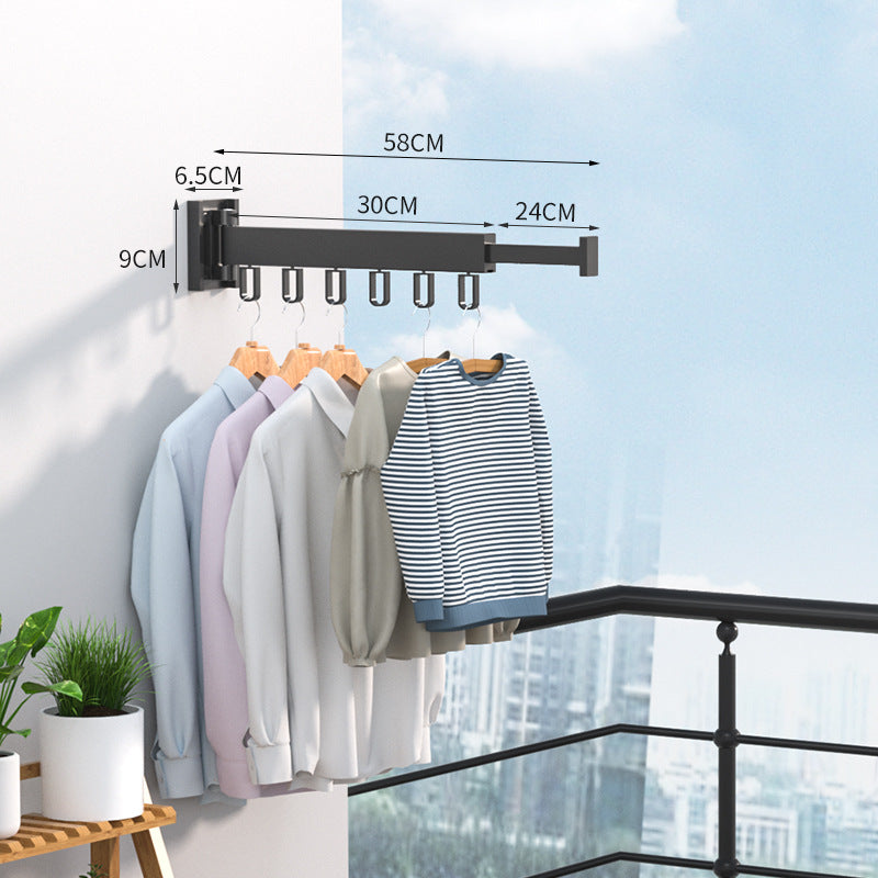 Space Saving Wall Mount Retractable Cloth Drying Rack - Clothes Dryers -  Trend Goods