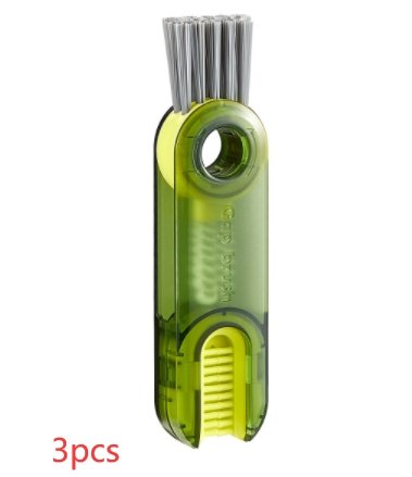 3 In 1 Tiny Bottle Cup Cover Brush Straw Cleaner Tools Multi-Functional Crevice Cleaning Brush - Dish Brushes -  Trend Goods