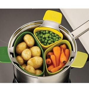 3 Sets Stainless Steel Food Steamer - Kitchen Gadgets -  Trend Goods