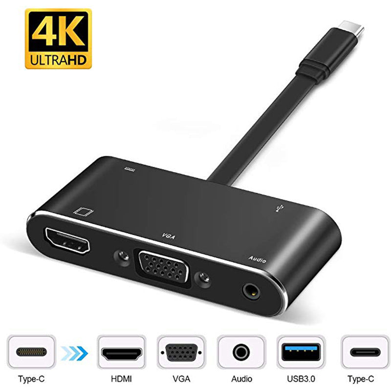 Type-c to HDMI VGA 5-in-1 HD dual display converter - HDMI converter -  Trend Goods