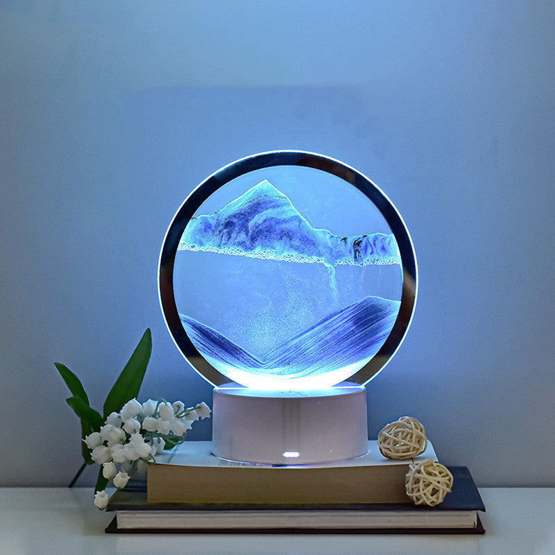 Desktop Quicksand Painting Dynamic Decoration Hourglass Lamp - Home Decor -  Trend Goods