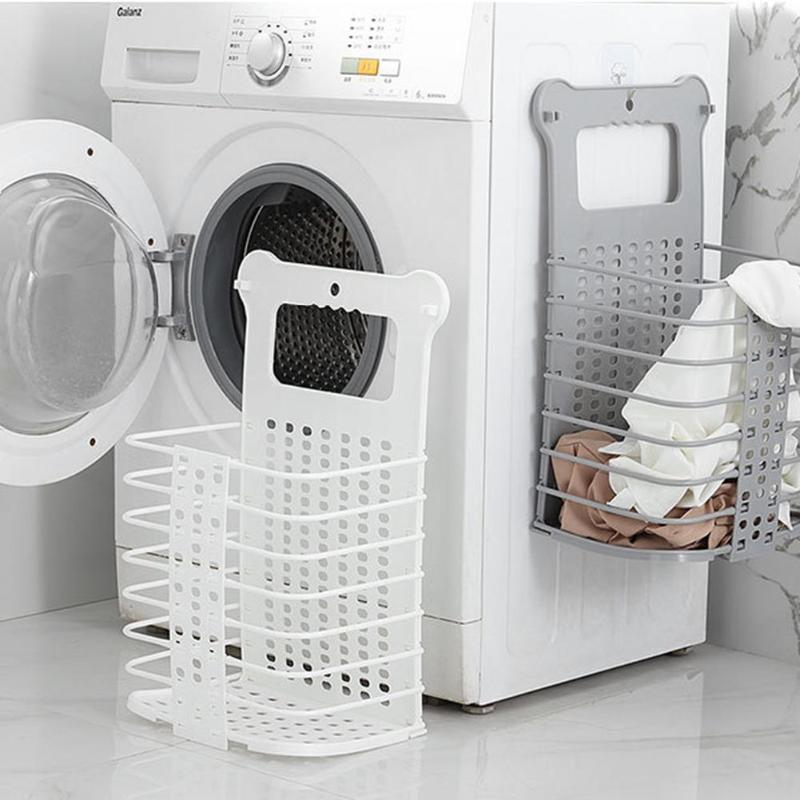 Foldable Laundry Storage Basket With Handle - Bathroom Organizers -  Trend Goods