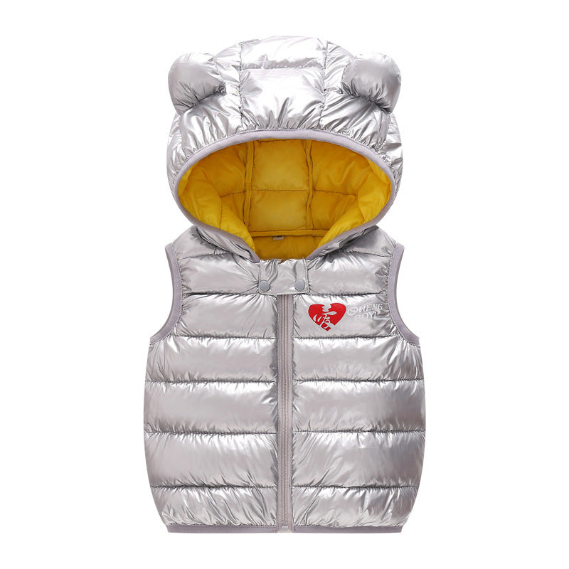 Autumn Kids Outerwear Hooded Sleeveless Warm Vest - Vests -  Trend Goods