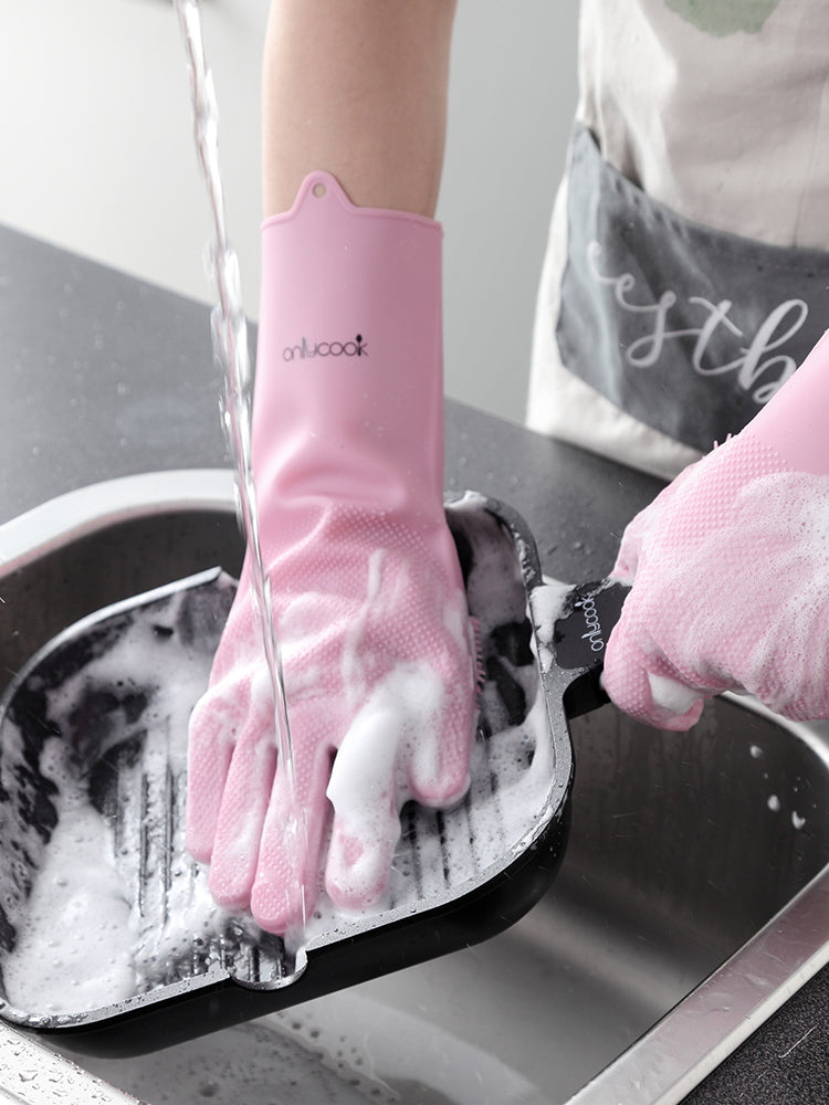 Thickened silicone dishwashing brush glove - Kitchen Gloves -  Trend Goods