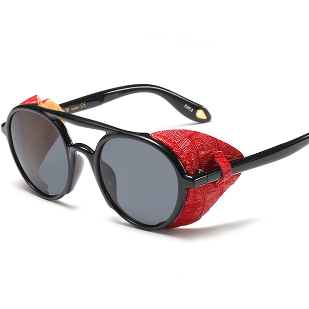 Punk fashion leather decoration tide cool sunglasses - Sunglasses -  Trend Goods