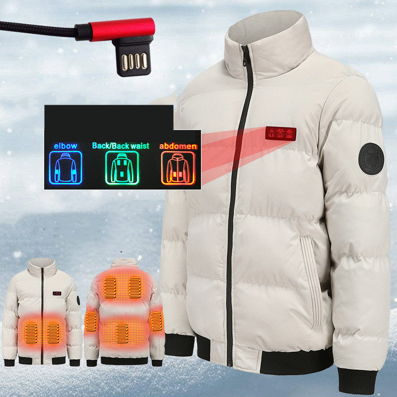 Windproof Cotton Padded USB Heating Coat - Coats -  Trend Goods