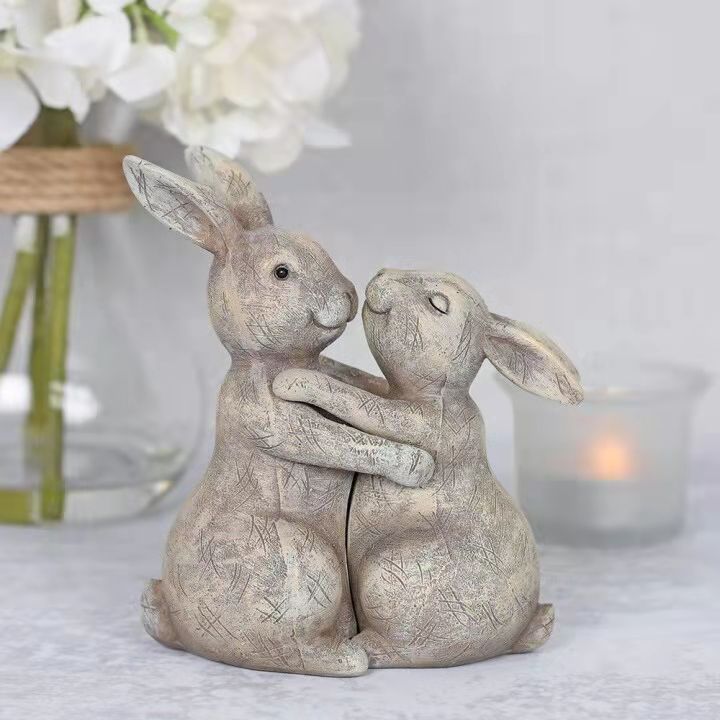 Animal Love Couple Hug Statue Decoration Resin Ornament - Home Decor -  Trend Goods