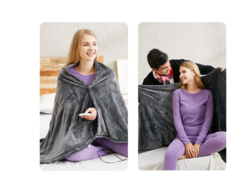 Usb Electric Heated Plush Blanket Shawl - Blankets -  Trend Goods